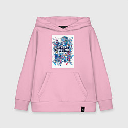 Толстовка детская хлопковая Моя геройская академия Эйдзиро Кирисима, цвет: светло-розовый
