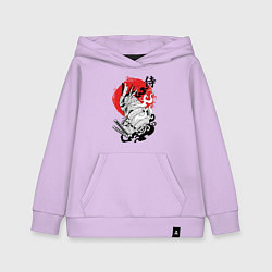 Толстовка детская хлопковая Самурай в маске Хання, цвет: лаванда