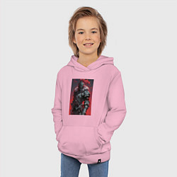 Толстовка детская хлопковая Убийца гоблинов воин, цвет: светло-розовый — фото 2