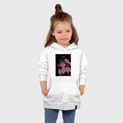 Толстовка детская хлопковая Чёрный клевер неро, цвет: белый — фото 2