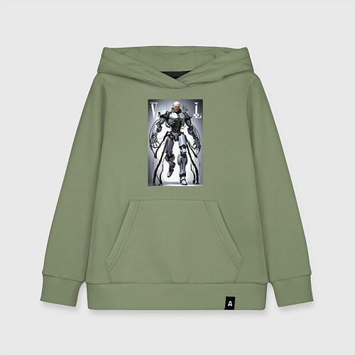 Детская толстовка-худи Cyber Lenin - armor on suction cups / Авокадо – фото 1