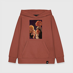 Толстовка детская хлопковая Хвост Феи Нацу Драгнил Люси Хартфилия, цвет: кирпичный