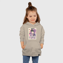 Толстовка детская хлопковая Магическая битва Тодзи Фусигуро сильнейший, цвет: миндальный — фото 2