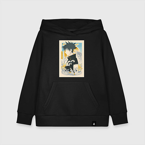 Детская толстовка-худи Магическая битва Мэгуми Фусигуро тень / Черный – фото 1