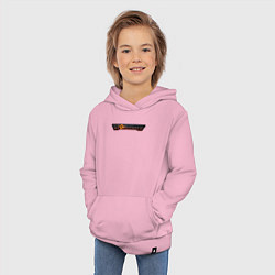 Толстовка детская хлопковая Stormgate logo, цвет: светло-розовый — фото 2