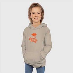 Толстовка детская хлопковая Вкусный апельсиновый сок, цвет: миндальный — фото 2