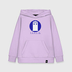 Толстовка детская хлопковая Blue tardis, цвет: лаванда