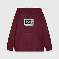 Толстовка детская хлопковая Game over television, цвет: меланж-бордовый