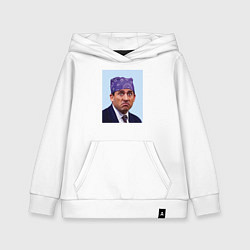 Толстовка детская хлопковая Michael Scott - Prison mike the office meme, цвет: белый