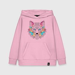 Толстовка детская хлопковая Лиса раскраска, цвет: светло-розовый