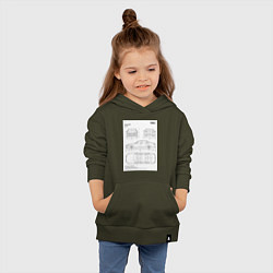 Толстовка детская хлопковая Audi A8, цвет: хаки — фото 2