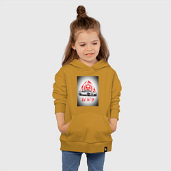 Толстовка детская хлопковая Mazda rx-7 автомобиль, цвет: горчичный — фото 2