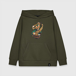 Толстовка детская хлопковая One piece Зоро Zoro удон, цвет: хаки