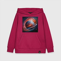 Толстовка детская хлопковая Огненная планета, цвет: маджента
