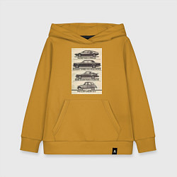 Толстовка детская хлопковая Citroen автомобиль, цвет: горчичный
