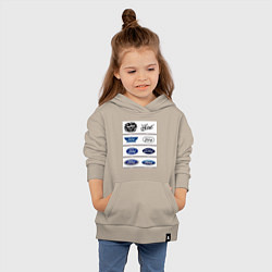 Толстовка детская хлопковая Ford логотип, цвет: миндальный — фото 2