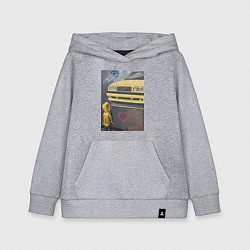Толстовка детская хлопковая Volvo авто, цвет: меланж