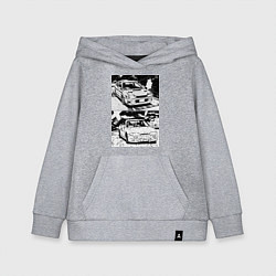 Толстовка детская хлопковая Nissan silvia subaru forester, цвет: меланж