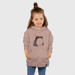 Толстовка детская хлопковая Жаба - Мацумото Ходжи, цвет: пыльно-розовый — фото 2