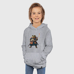 Толстовка детская хлопковая Самурай - лягушка, цвет: меланж — фото 2