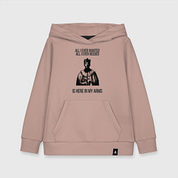 Толстовка детская хлопковая In my arms, цвет: пыльно-розовый