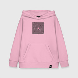 Толстовка детская хлопковая Сердце в лабиринте, цвет: светло-розовый