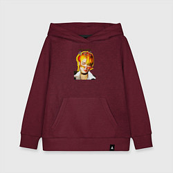 Толстовка детская хлопковая Song Mingi Ateez, цвет: меланж-бордовый