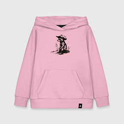 Толстовка детская хлопковая Енот ковбой, цвет: светло-розовый