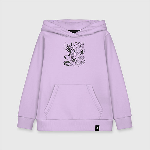 Детская толстовка-худи Загадочные цветочные элементы / Лаванда – фото 1