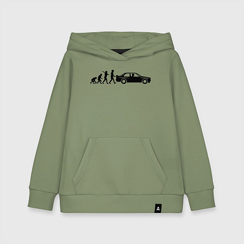 Детская толстовка-худи БМВ эволюция / Авокадо – фото 1