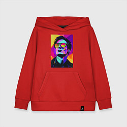 Толстовка детская хлопковая Портрет Дурова pop art, цвет: красный