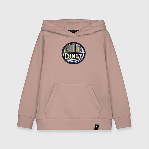 Детская толстовка-худи Катар - Доха / Пыльно-розовый – фото 1