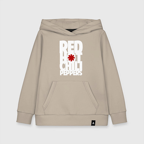 Детская толстовка-худи RHCP - title and logo / Миндальный – фото 1