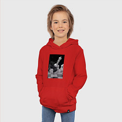 Толстовка детская хлопковая Шахматы эстетика, цвет: красный — фото 2