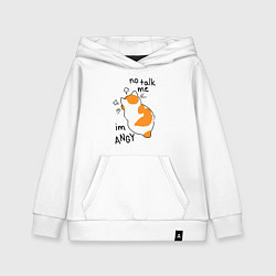 Детская толстовка-худи Не говори со мной - я злюсь