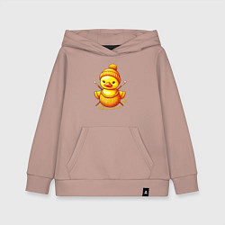 Детская толстовка-худи Нейросеть - вязаный утёнок