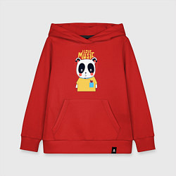 Детская толстовка-худи Панда - я люблю музыку