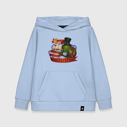 Толстовка детская хлопковая Мудрость и Печаль - Сэр Троглодит, цвет: мягкое небо