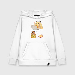 Детская толстовка-худи Хомяки за работой - распорядок дня мем