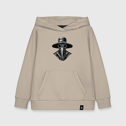 Детская толстовка-худи Доктор чумной / Миндальный – фото 1