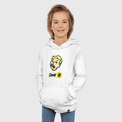 Толстовка детская хлопковая Vault boy - covid 19, цвет: белый — фото 2