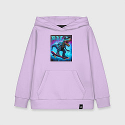 Детская толстовка-худи Dude tyrannosaur on a skateboard - ai art