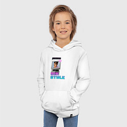 Толстовка детская хлопковая Y2K Vibes, цвет: белый — фото 2