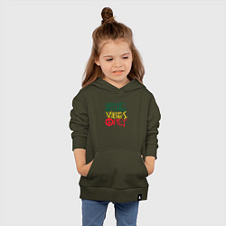 Толстовка детская хлопковая Irie vibes only, цвет: хаки — фото 2
