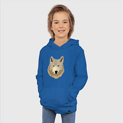Толстовка детская хлопковая Белый волк, цвет: синий — фото 2