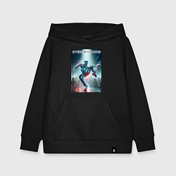 Детская толстовка-худи Кибер танцор - неоновое свечение