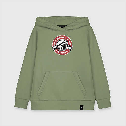 Детская толстовка-худи Мото-гонки с самогоном / Авокадо – фото 1
