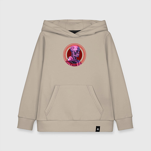 Детская толстовка-худи Киборг терминатор зеро / Миндальный – фото 1