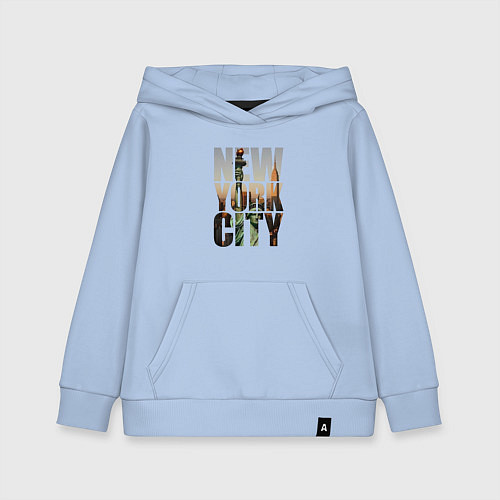 Детская толстовка-худи New York city big room / Мягкое небо – фото 1