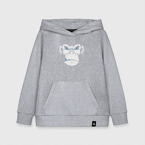 Детская толстовка-худи Крутой бибизян / Меланж – фото 1